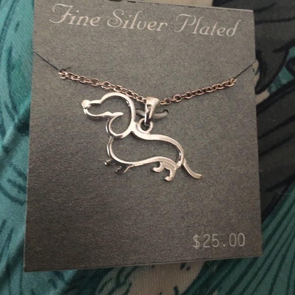 Dachshund find silver plated necklace - Picture 1 of 2